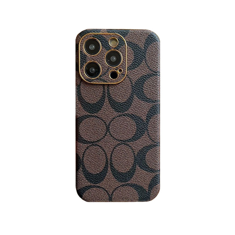 Kožené pouzdro na iPhone Coach Light Brow -QBK240513