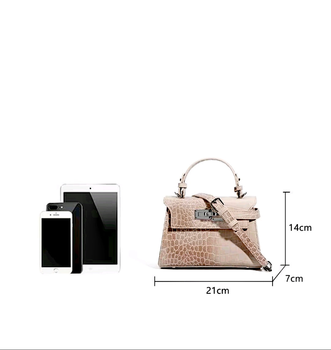 Lehká luxusní taška Kelly s Crocodile Print