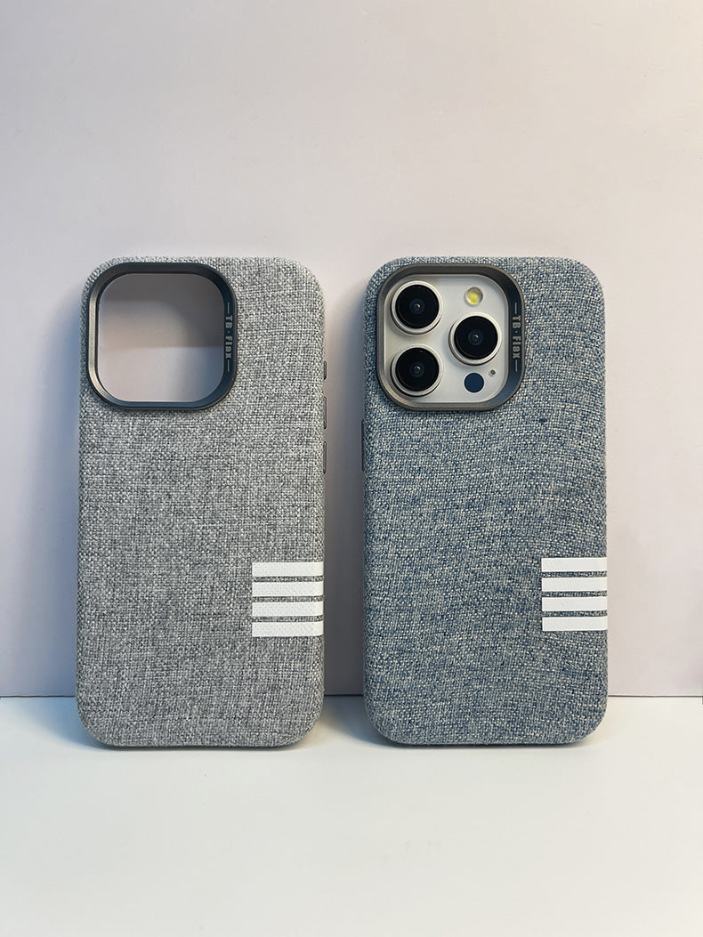 Premium vintage linned magnetisk telefoncover til iPhone