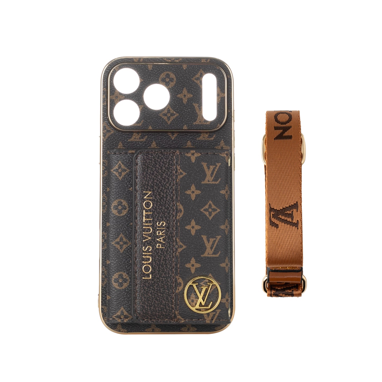 Luxus, stílusos iPhone-tok kártyatartóval & pánttal