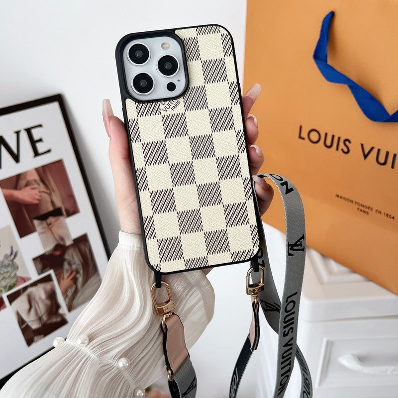 Pouzdro Lou Black & White Crossbody na iPhone