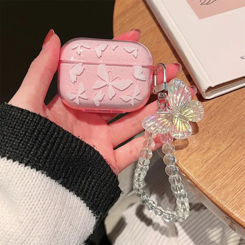 Pouzdro na sluchátka pro Apple airpods 1/2/3 For Airpods Pro 2nd Pouzdro na sluchátka s klíčenkou