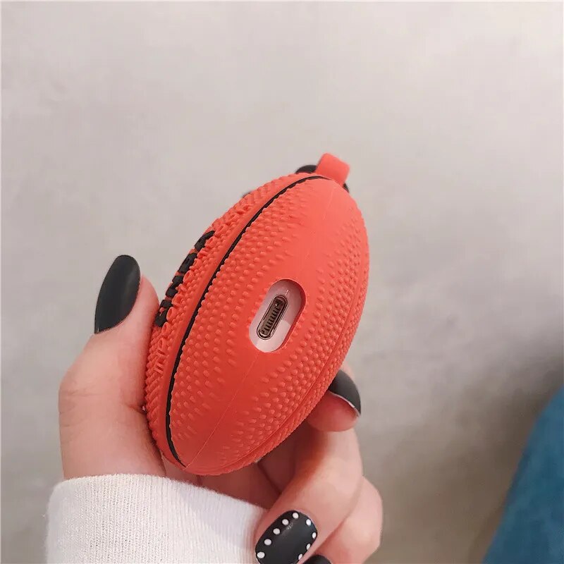 حافظة مع سلسلة مفاتيح لجهاز Airpod 1 2 3 Pro غطاء كرتوني لحقيبة Airpod