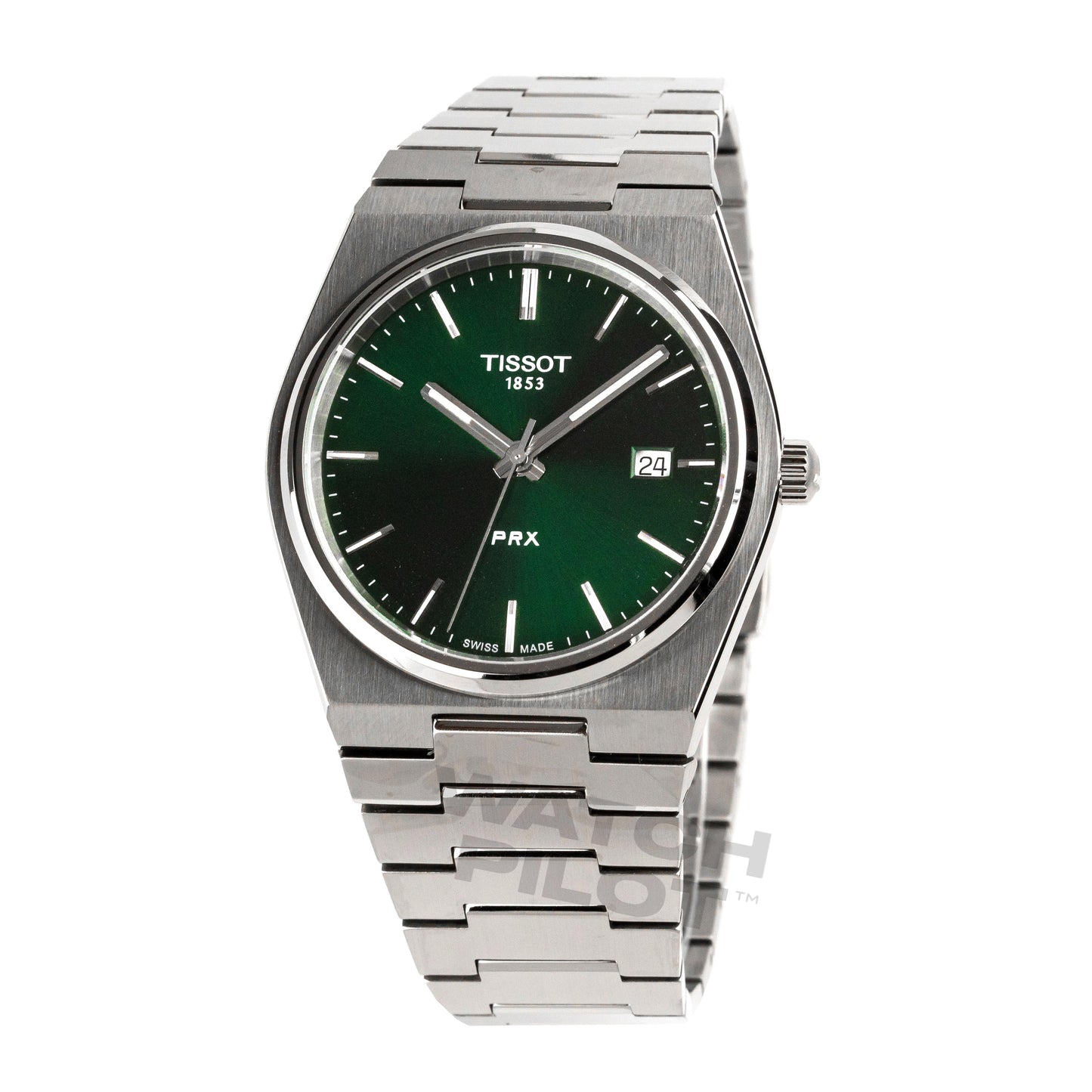 Zielony męski zegarek Tissot Prx