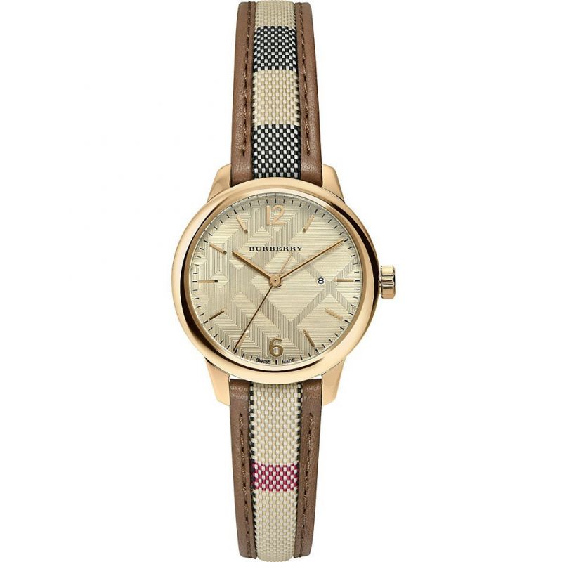 Burberry dames het klassieke geelgouden 32 mm horloge
