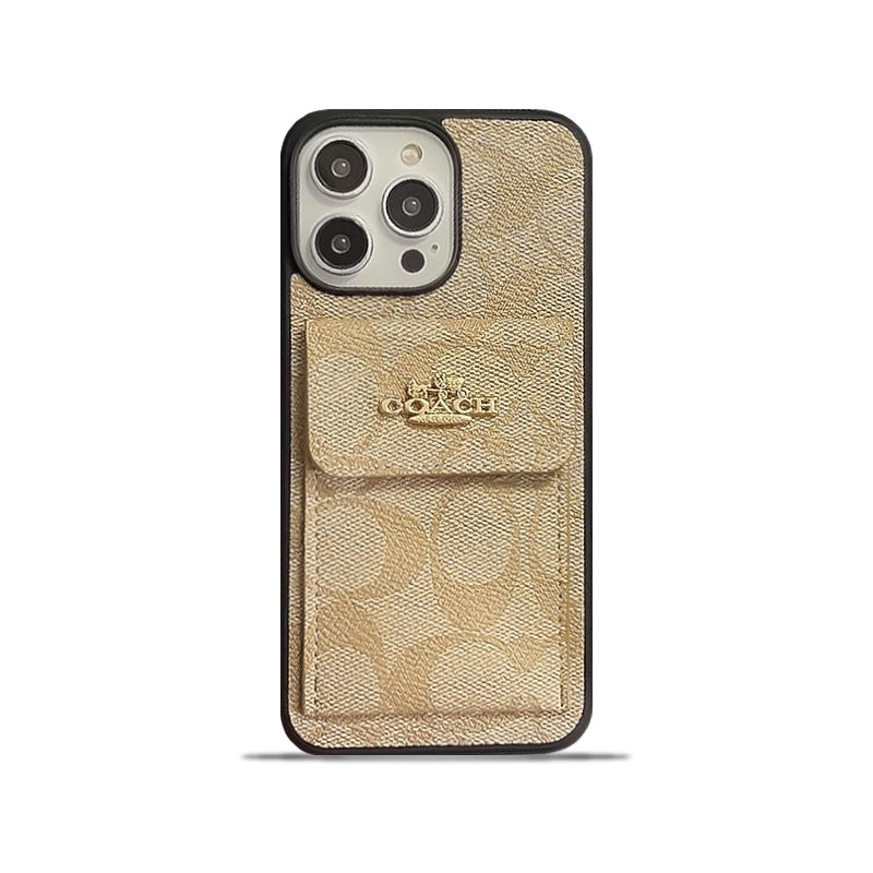 Coach iPhone Case s držákem na kartu Peněženka Coffee -SZK240425