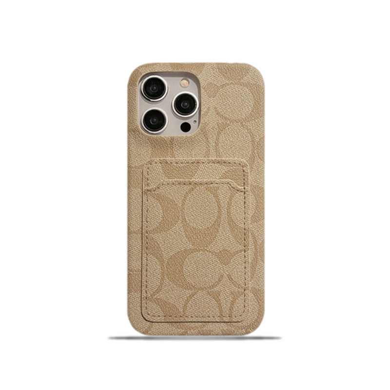 Κλασική θήκη iPhone Coach με θήκη κάρτας Λευκή -JQB240330