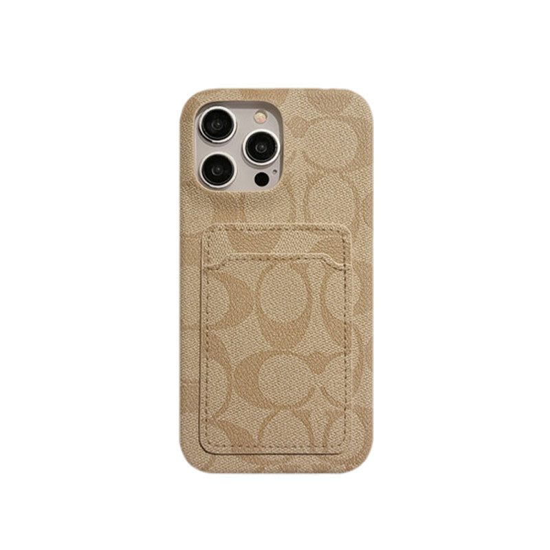 Κλασική θήκη iPhone Coach με θήκη κάρτας Λευκή -JQB240330