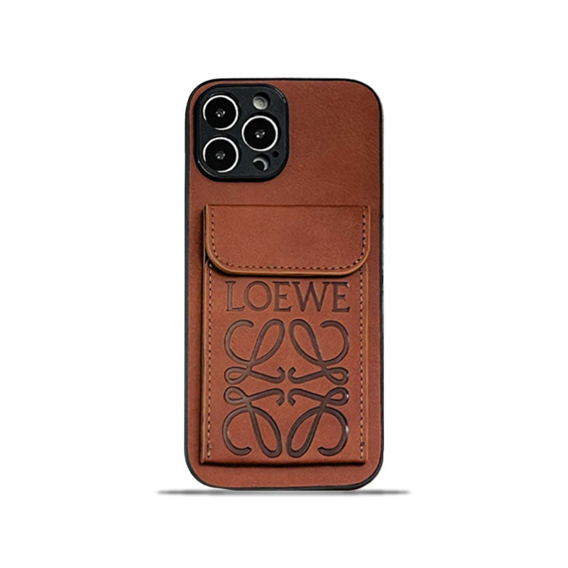 LOEWE iPhone tok kártyatartóval Barna-LZP241448