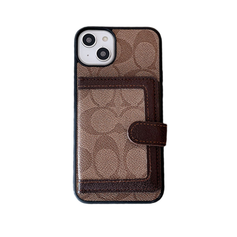 Pouzdro na iPhone Coach s peněženkou a crossbody popruhem černé -XK240402