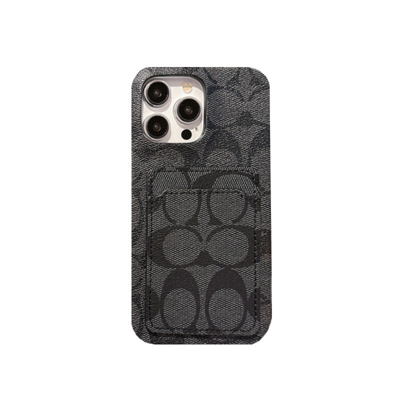 Κλασική θήκη iPhone Coach με θήκη κάρτας Λευκή -JQB240330