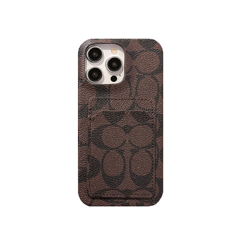 Κλασική θήκη iPhone Coach με θήκη κάρτας Λευκή -JQB240330