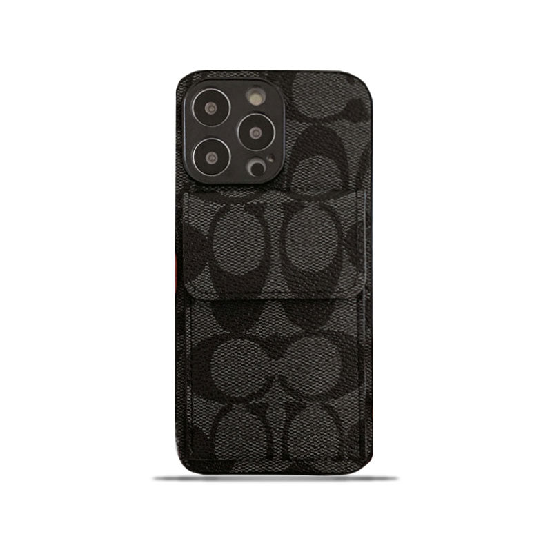 지갑이 포함된 Coach iPhone 케이스 블랙-HP240513