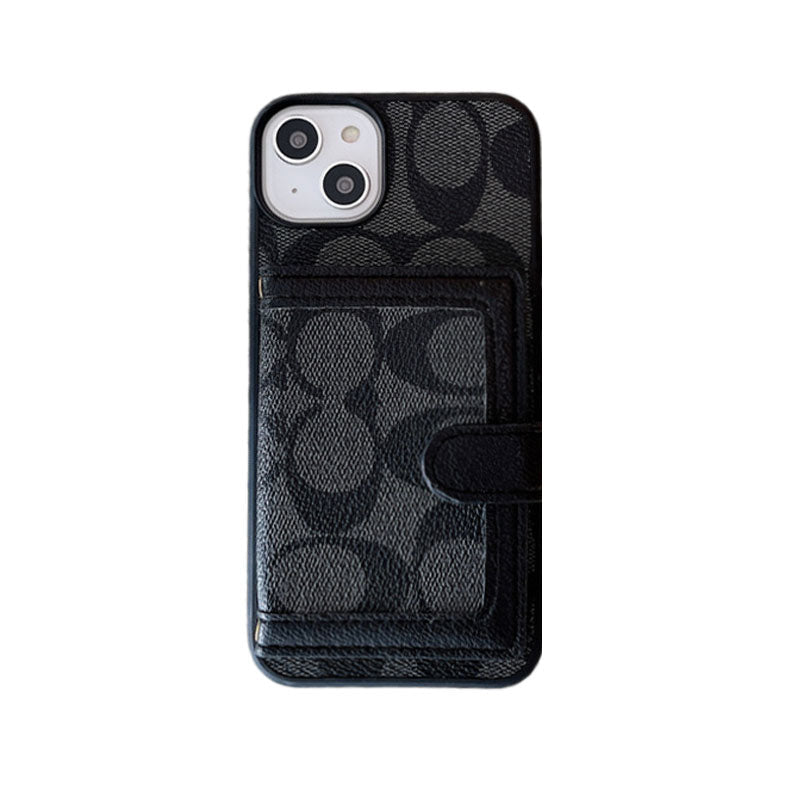 Pouzdro na iPhone Coach s peněženkou a crossbody popruhem černé -XK240402