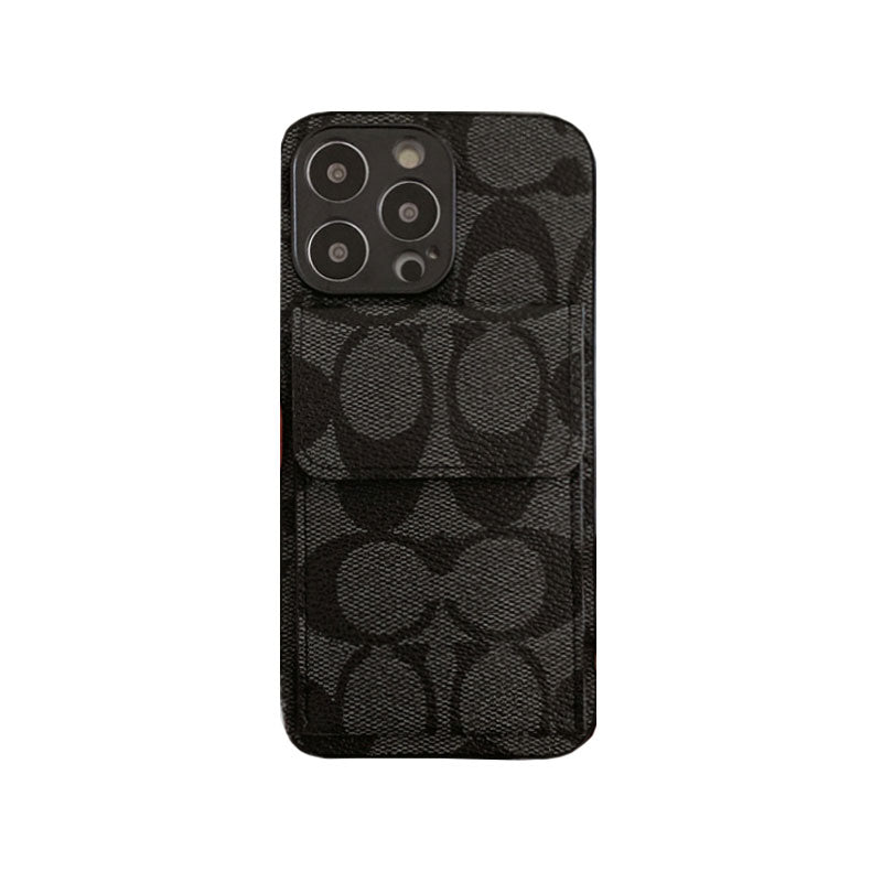 지갑이 포함된 Coach iPhone 케이스 블랙-HP240513