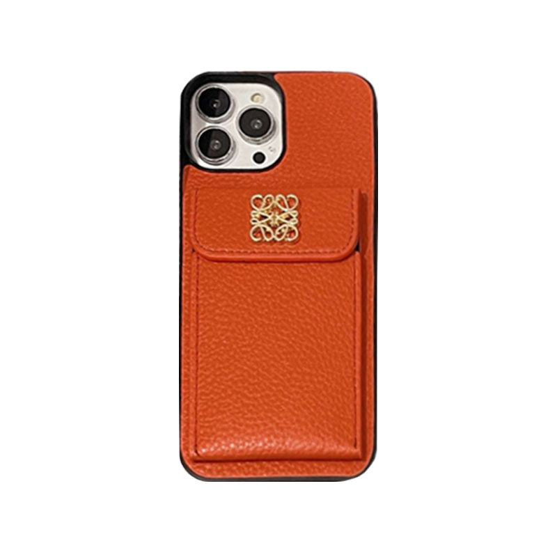 LOEWE كفر ايفون مع حامل بطاقة اسود - QBK240603