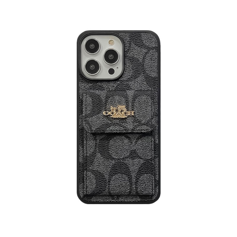 Coach iPhone Case s držákem na kartu Peněženka Coffee -SZK240425
