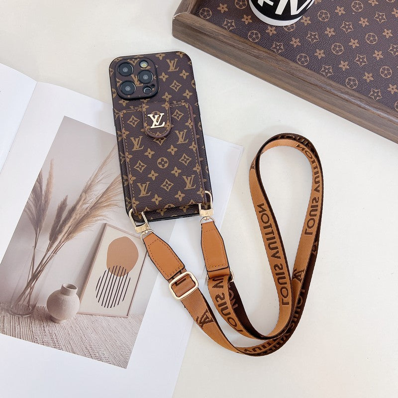 Lou Card Bag iPhone-Hülle mit farbiger Kette zum Umhängen