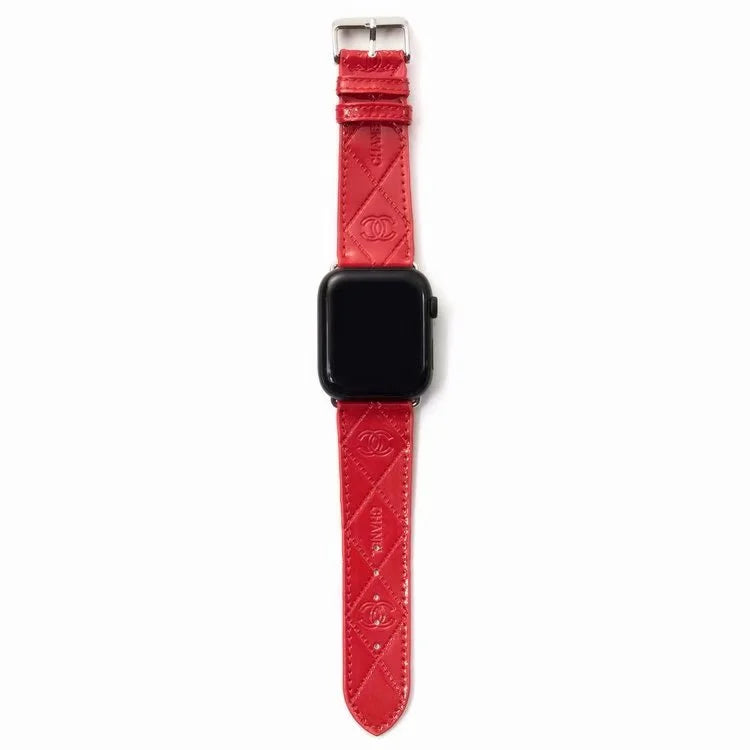 BŁYSZCZĄCY SKÓRZONY PASEK DO ZEGARKA APPLE