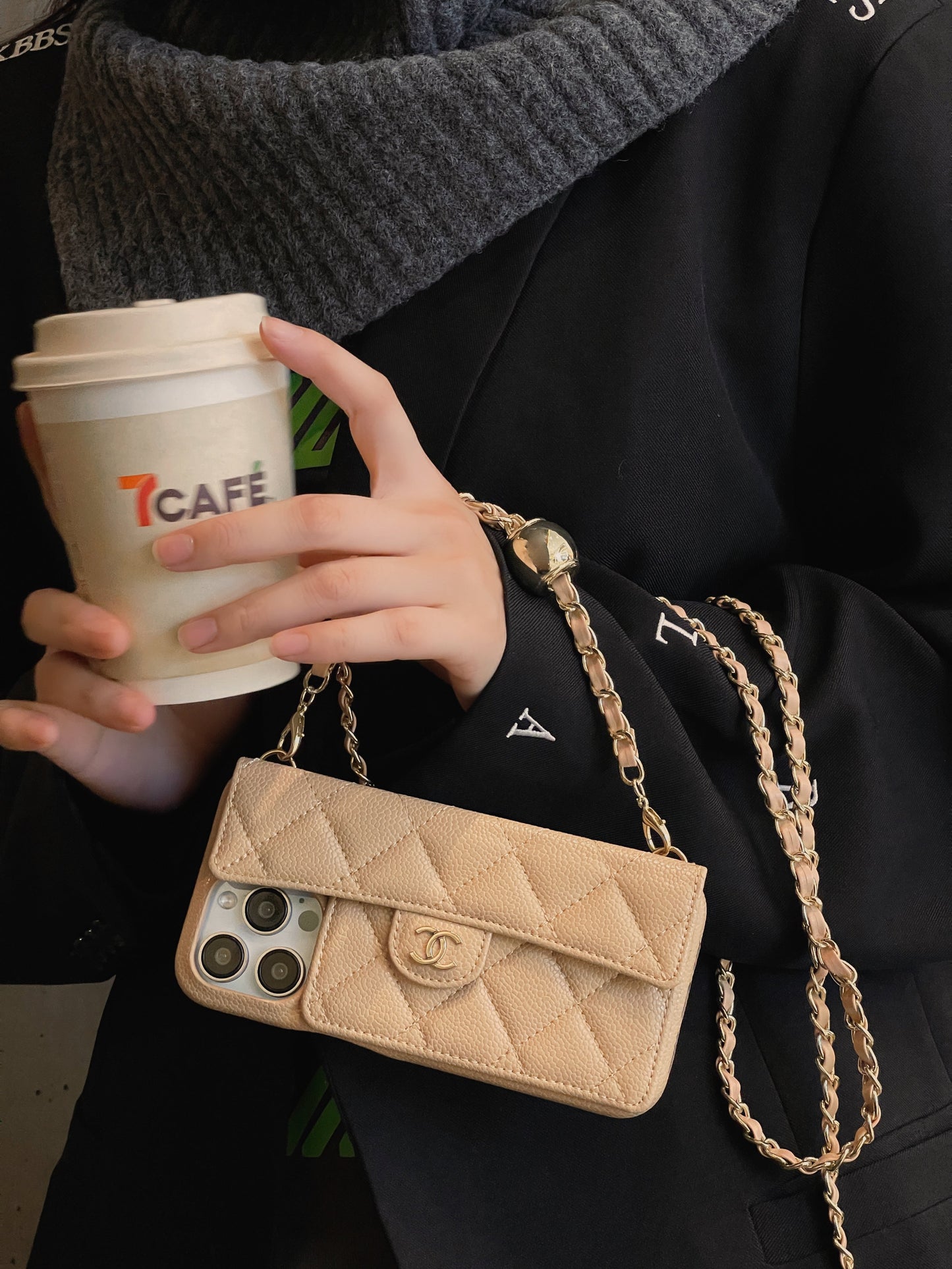 Πολυτελής Θήκη για iPhone Πορτοφόλι με Χέρι/Crossbody Chain