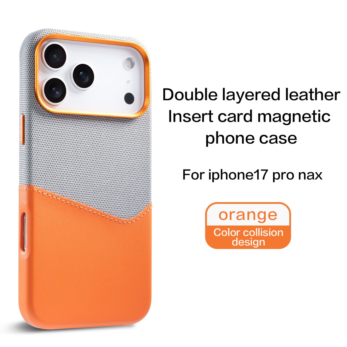 Dual-Layer Leather Magnetic Card Slot Phone Case