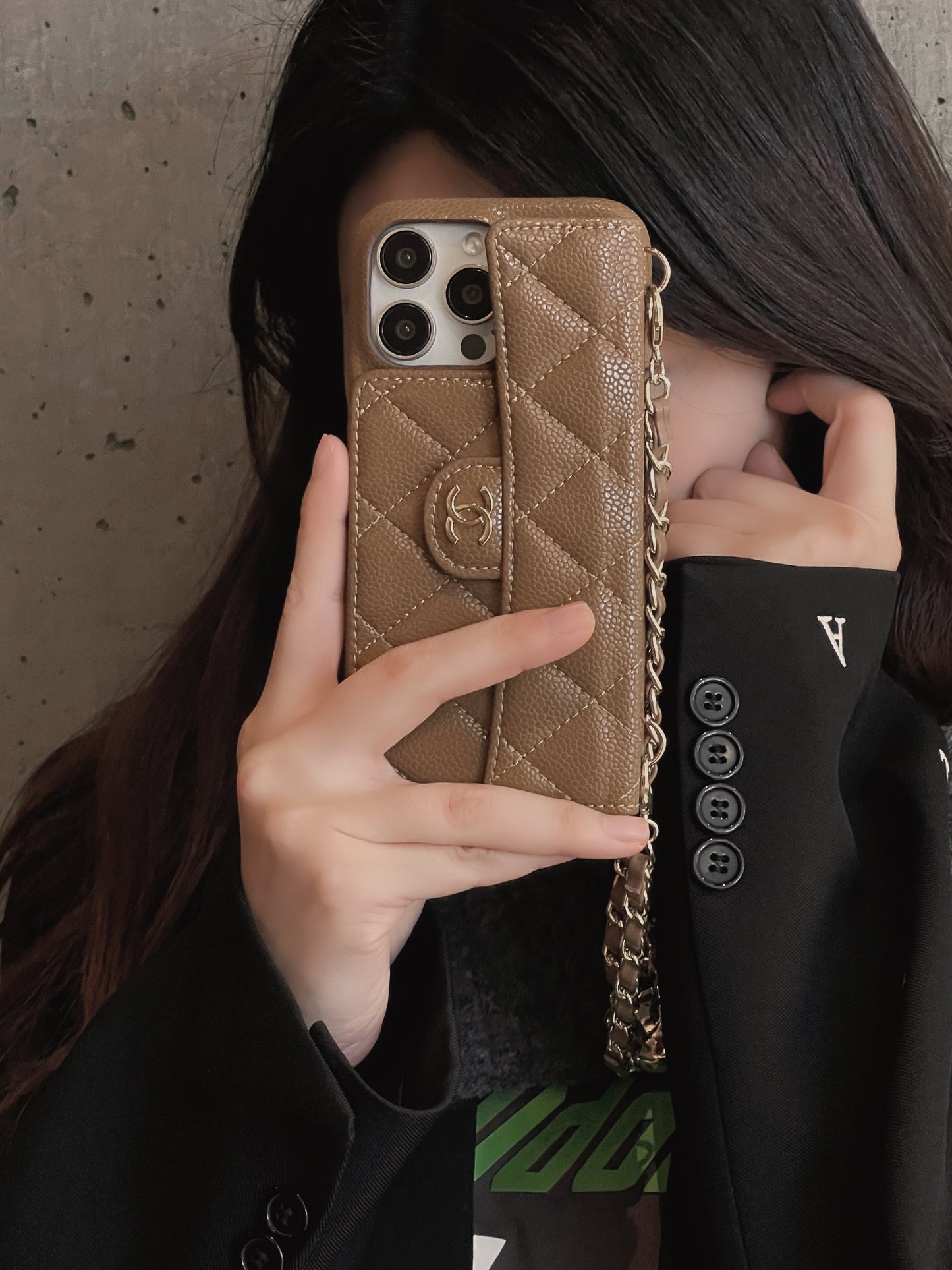 Πολυτελής Θήκη για iPhone Πορτοφόλι με Χέρι/Crossbody Chain