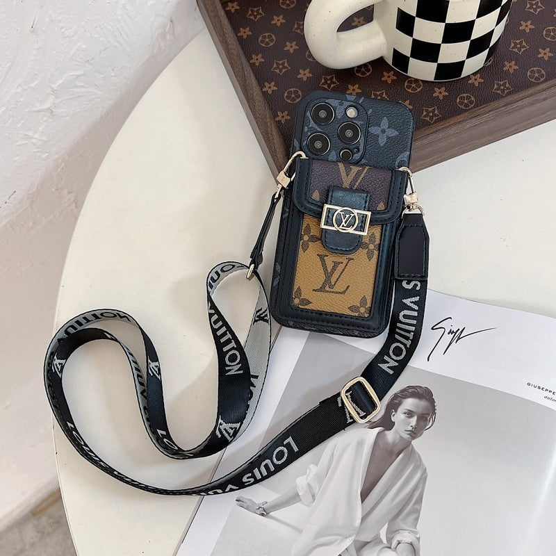 Sealbhóir Cárta Lou Cás iPhone Crossbody