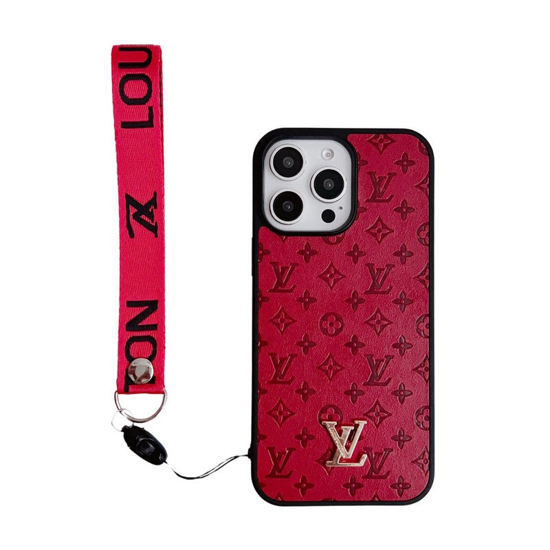 حافظة iPhone بسلسلة يد باللون البني من Lou
