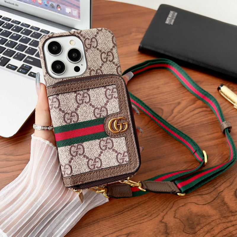 Lou GG kaarthouder ketting iPhone-hoesje