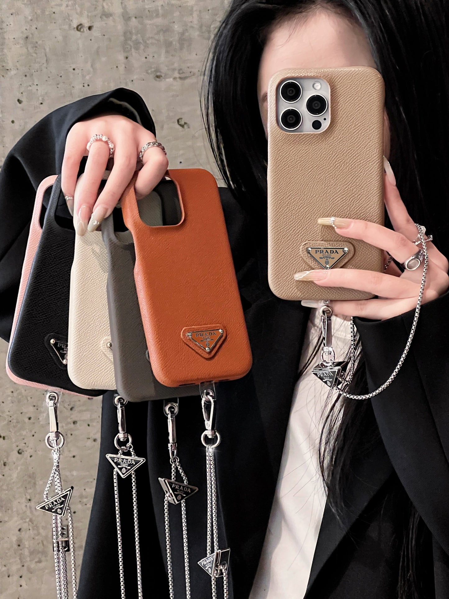 Pra Læder Crossbody iPhone etui