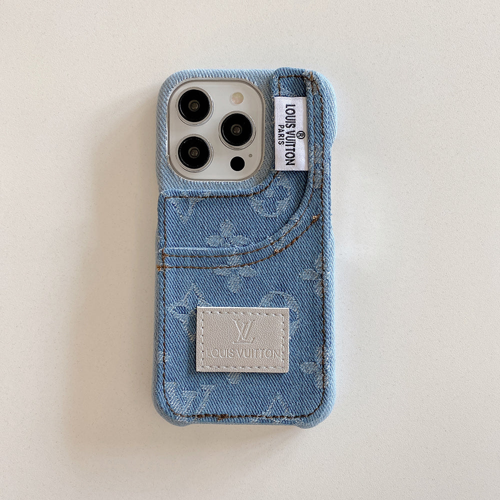 Opvallend denim fashion iPhone-hoesje