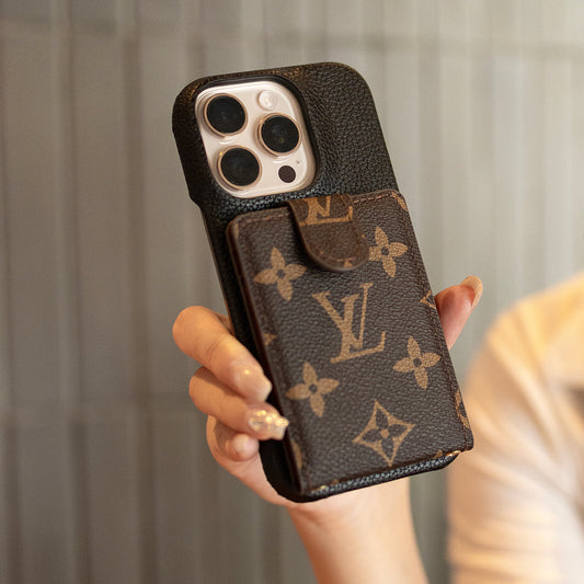 2025new arrivalAdvanced leather iPhone Case With Card Wallet And Strap