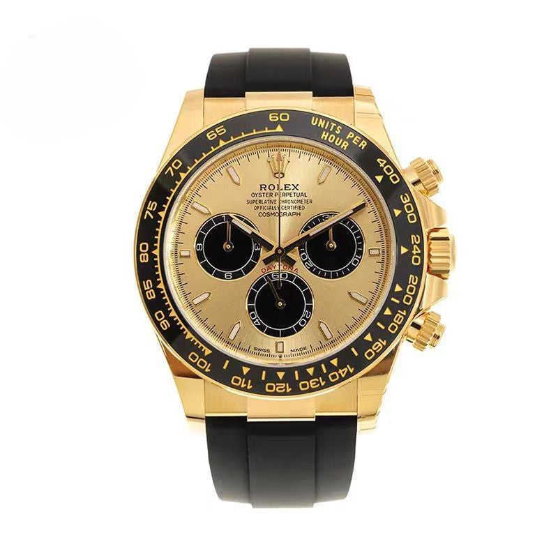Luxury Chronograph Sport Watch with Rubber Strap