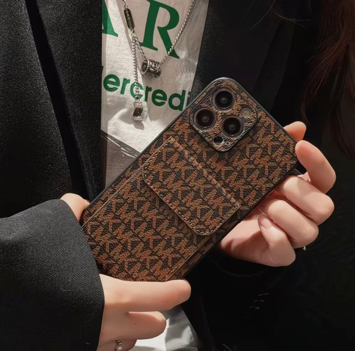 Fashion Brand Card Holder iPhone Case