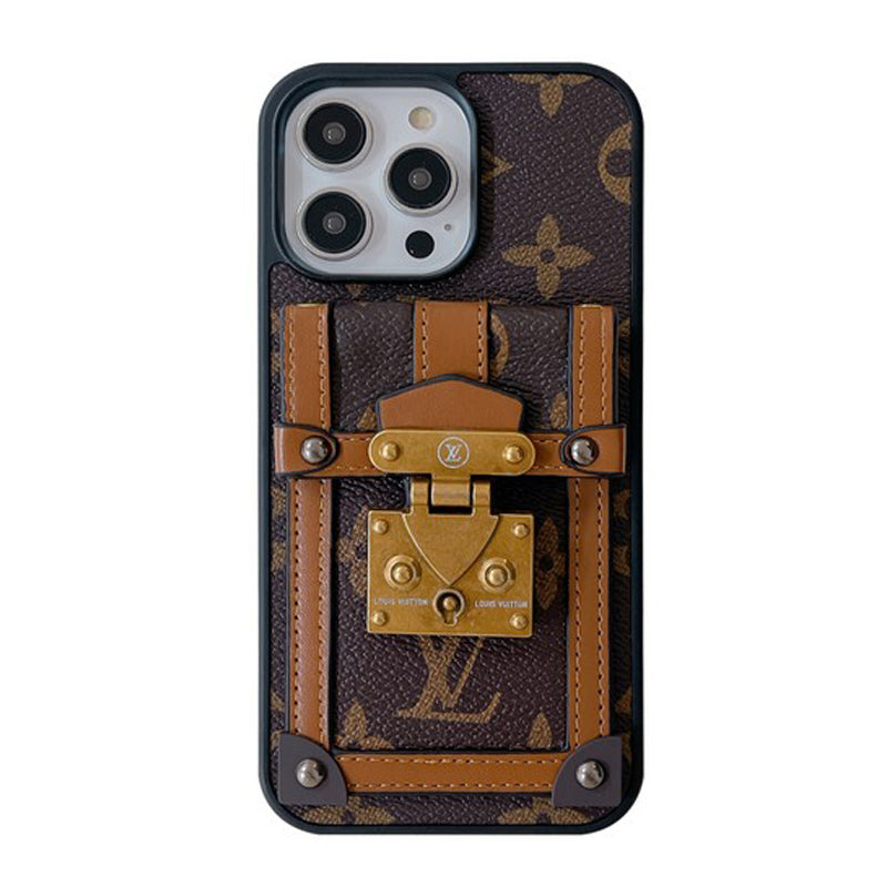 Custodia per iPhone con catena porta carte Lou GG