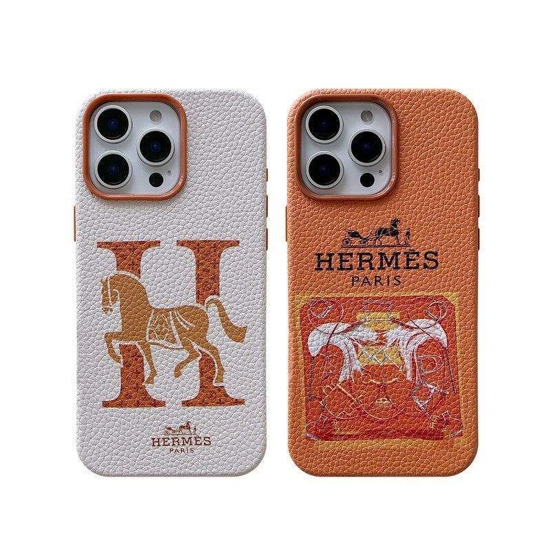 Herm leren iPhone-hoesje