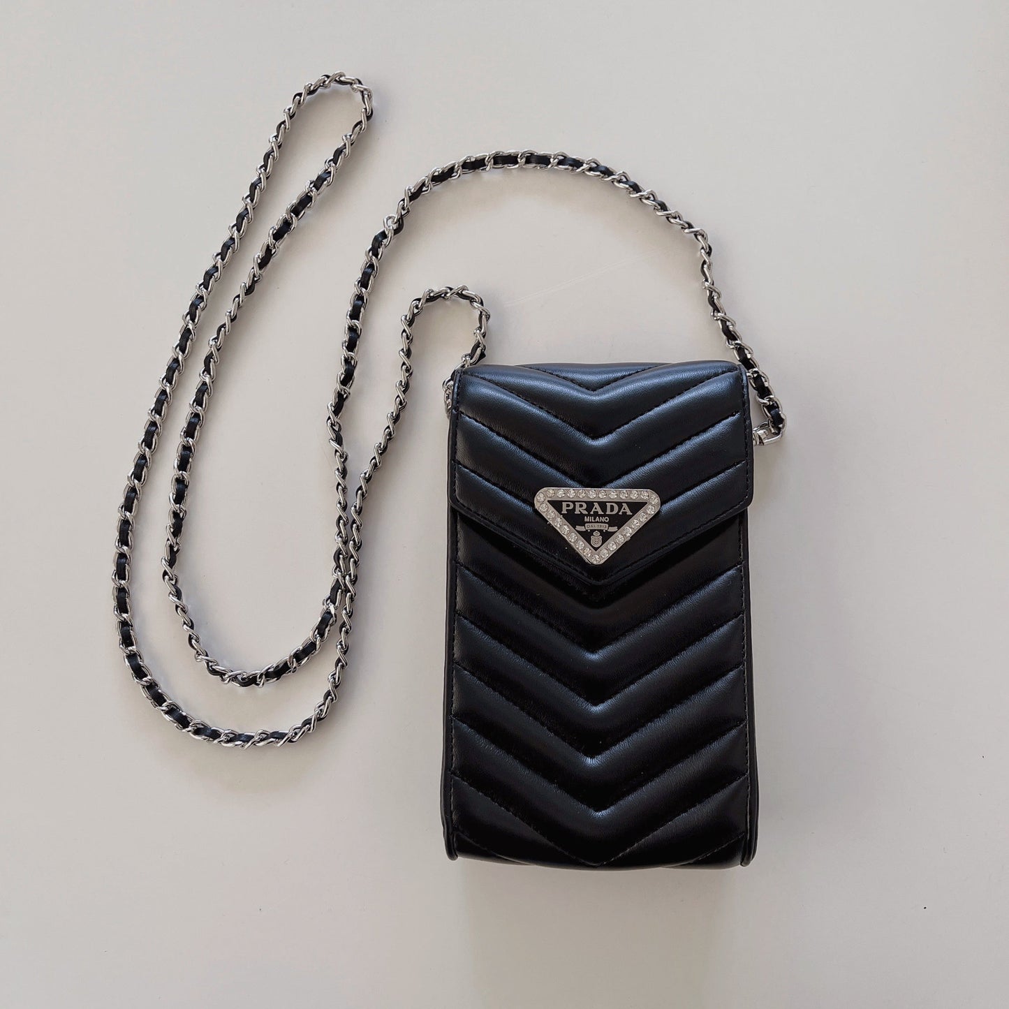 Crossbody nahkainen puhelinlaukku