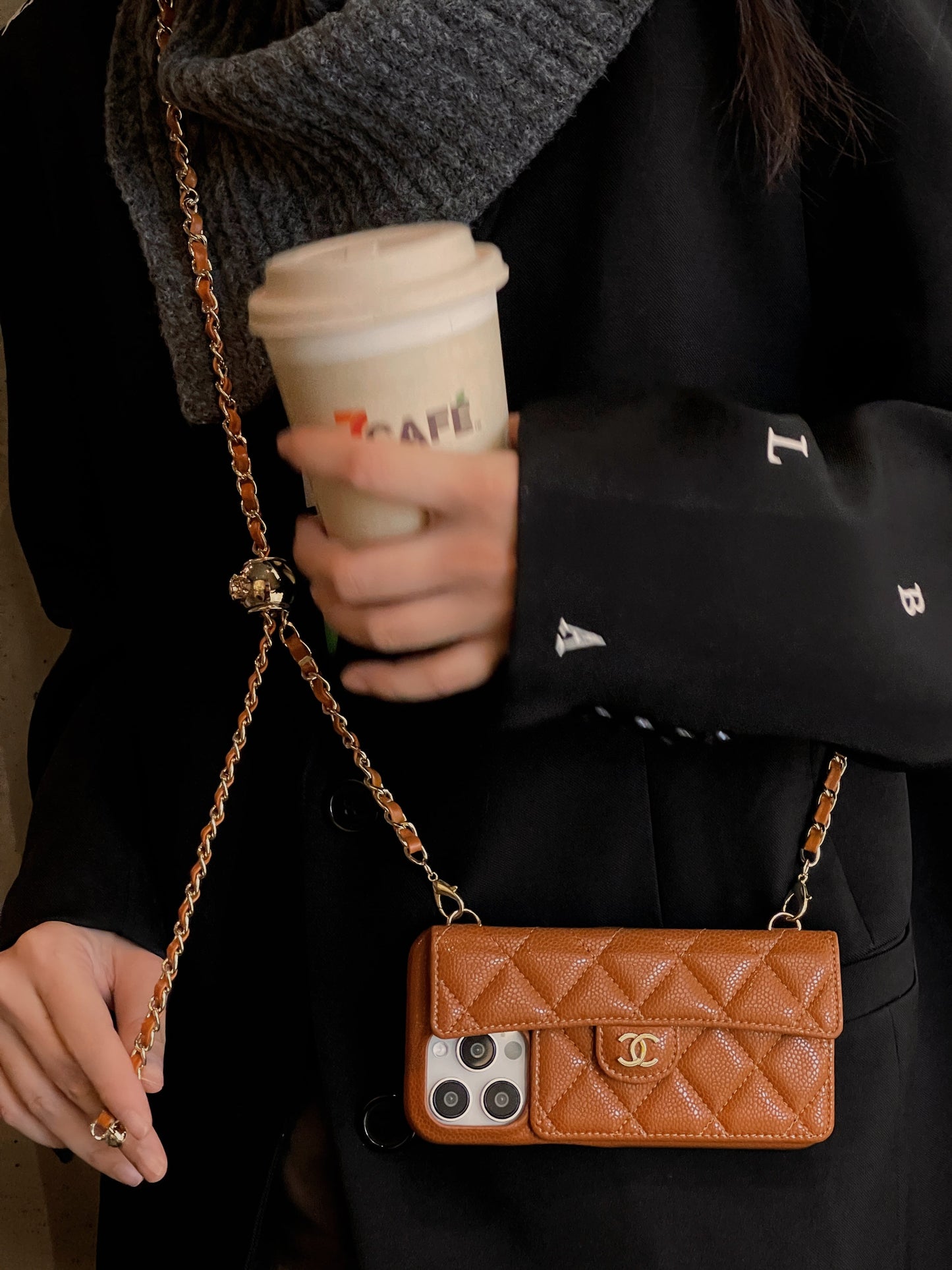 Πολυτελής Θήκη για iPhone Πορτοφόλι με Χέρι/Crossbody Chain