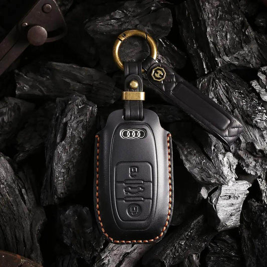 Top Grain Leather Audi Key Case