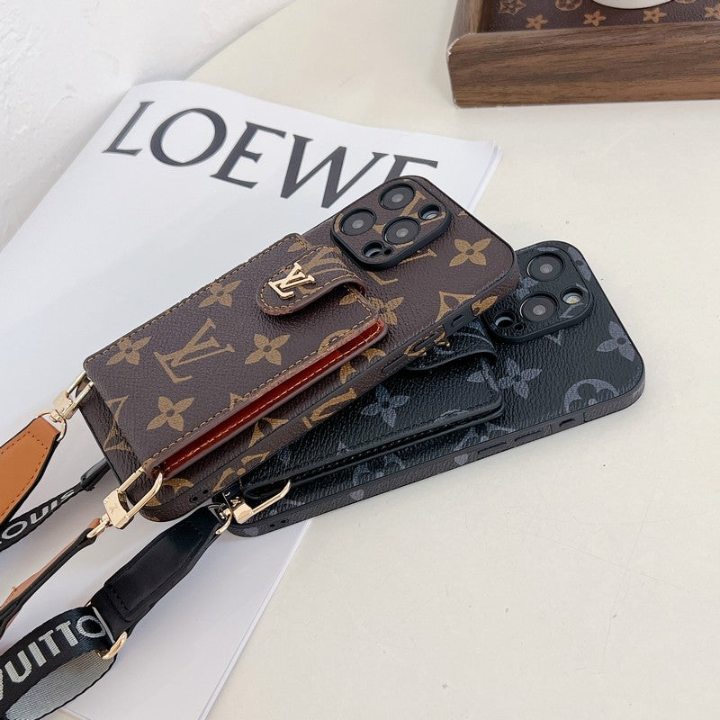 Lou Card Bag iPhone-Hülle mit farbiger Kette zum Umhängen