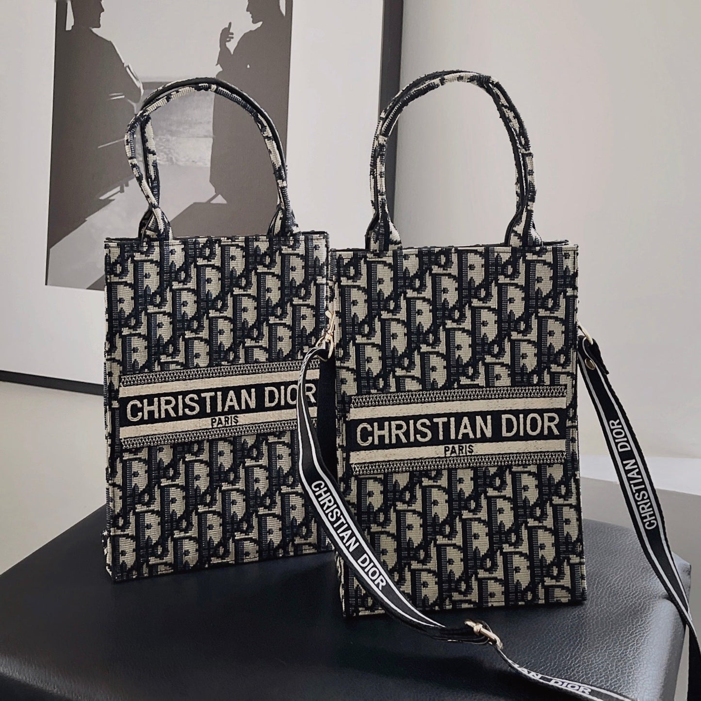 Klassieke draagtas met crossbodyband