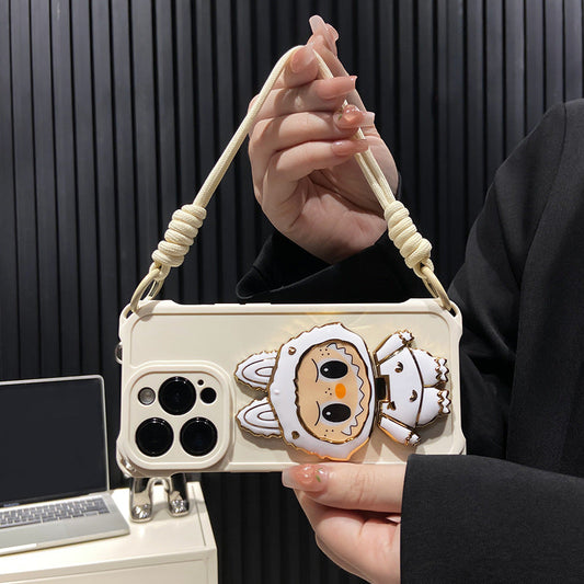 Hard Shell Labubu Mirror Kickstand iPhone Case – Rotatable Mirror | Shockproof Design