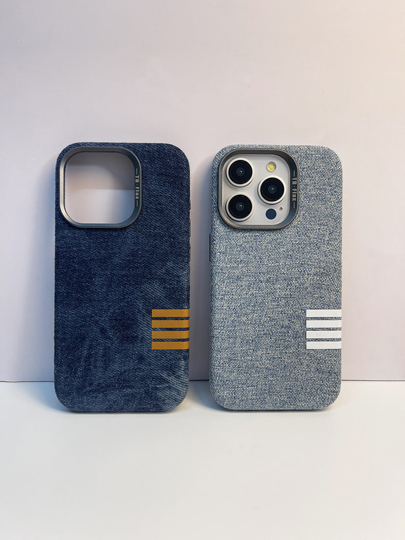 Premium vintage linned magnetisk telefoncover til iPhone