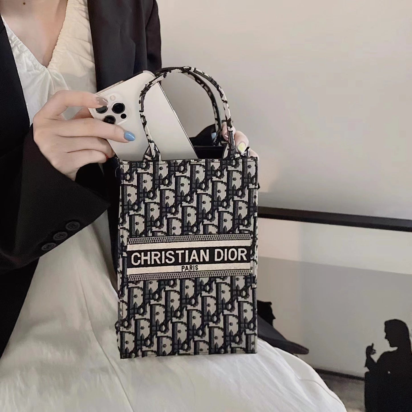 Klassieke draagtas met crossbodyband