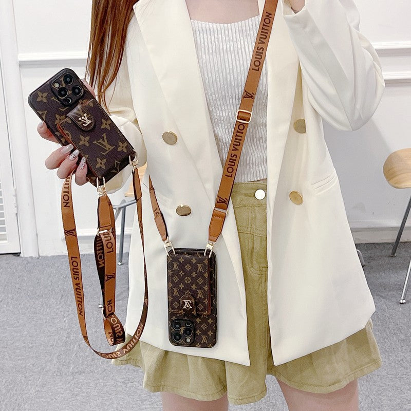 Lou Card Bag iPhone-Hülle mit farbiger Kette zum Umhängen