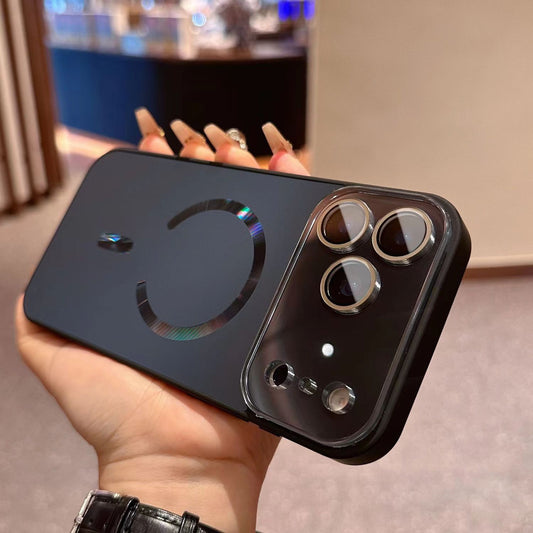 ✨ Magnetic Slim Shockproof Phone Case – Matte Metal Texture ⚡