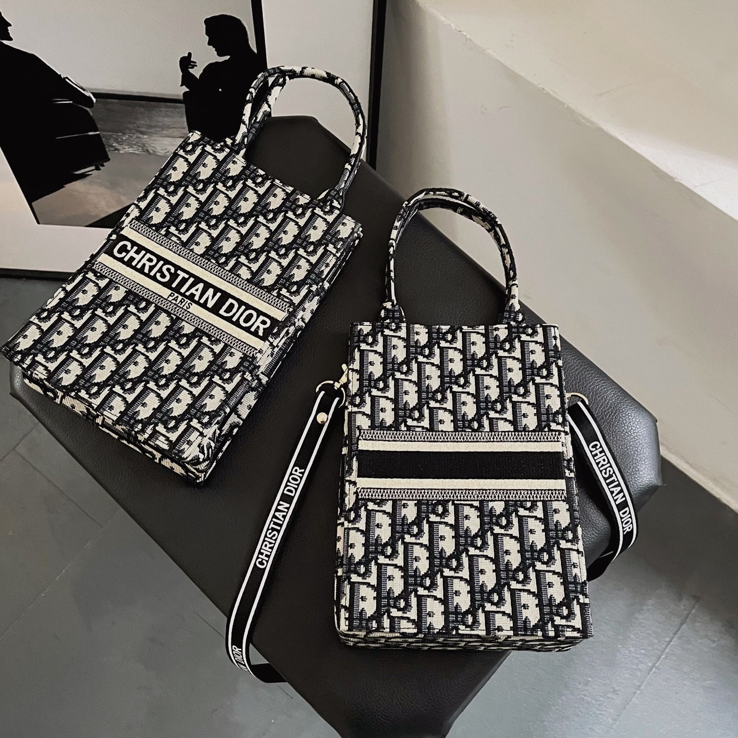 Klassieke draagtas met crossbodyband