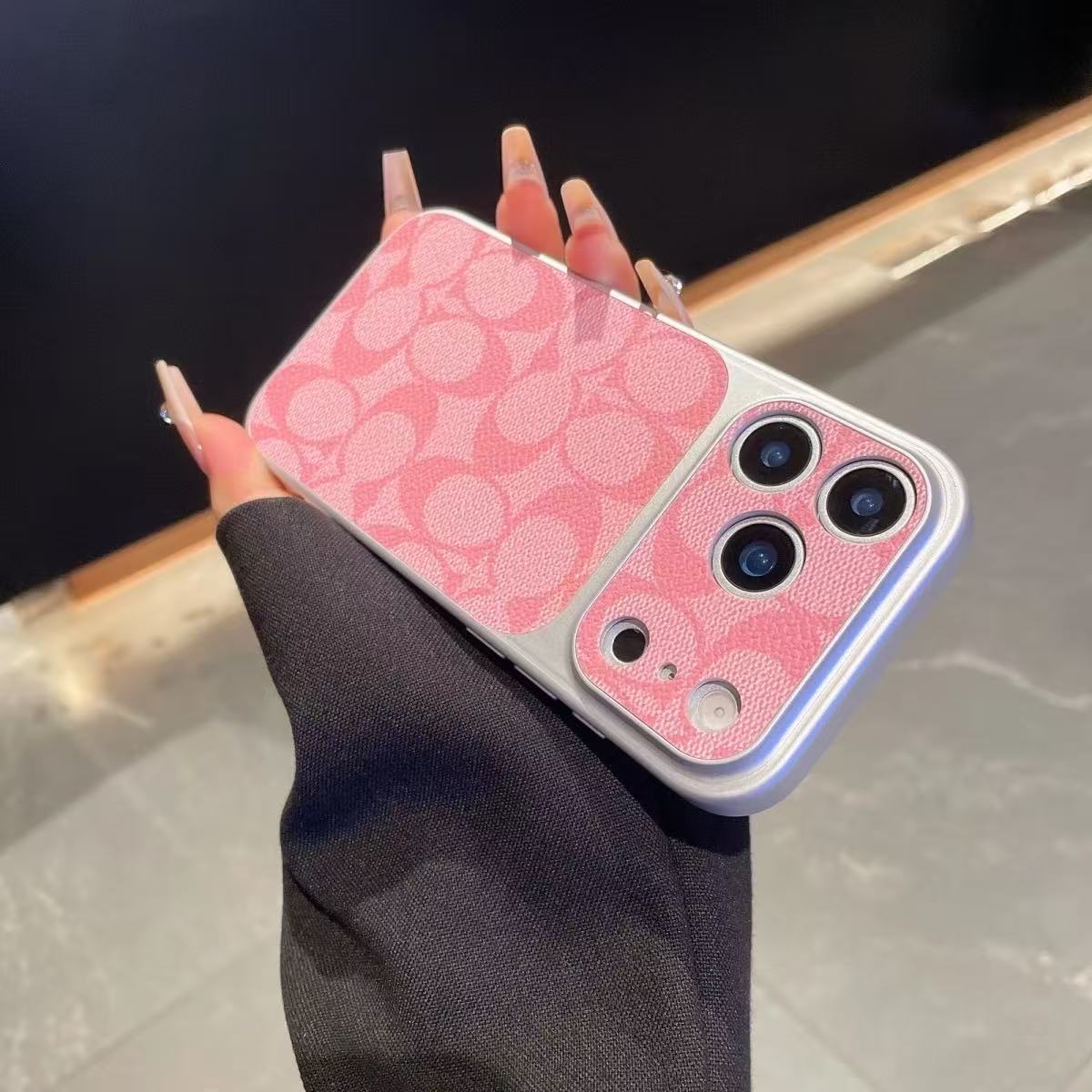 Premium skinnmønster telefonveske