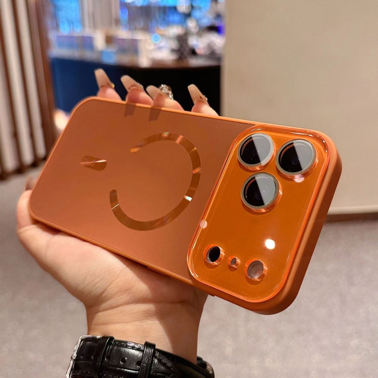 ✨ Magnetic Slim Shockproof Phone Case – Matte Metal Texture ⚡