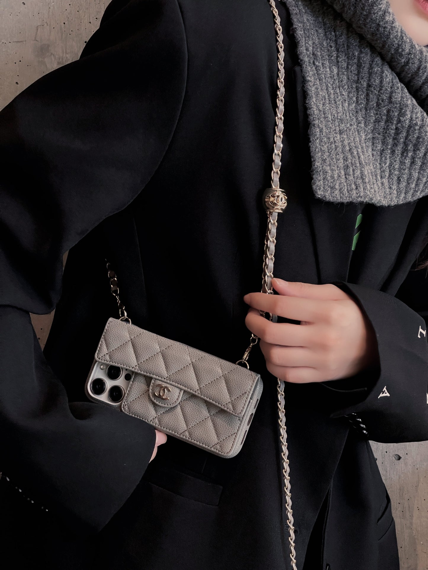 Πολυτελής Θήκη για iPhone Πορτοφόλι με Χέρι/Crossbody Chain
